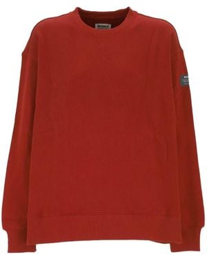 Ecoalf Slogan-Print Cotton Sweater - Red
