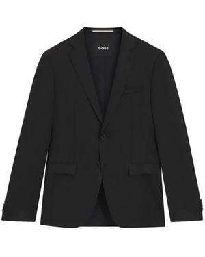 HUGO Two-Button Plain Jacket - Black