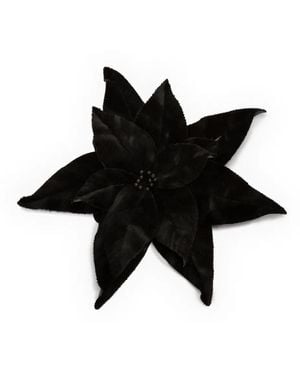 JW Anderson Broche con diseño de ponsetia - Negro