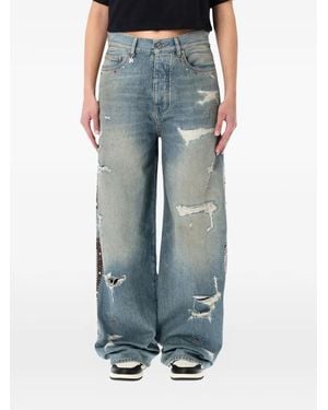 Amiri Studded-Detail Distressed Jeans - Blue