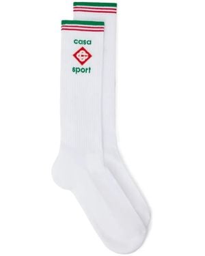 CASABLANCA Casa Sport Ribbed Socks - White