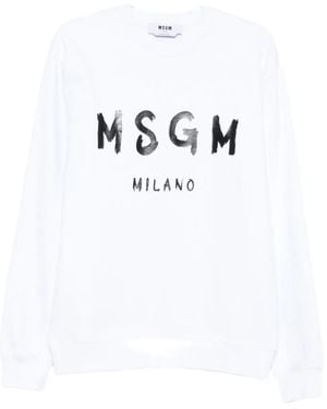 MSGM ロゴ スウェットシャツ - ホワイト