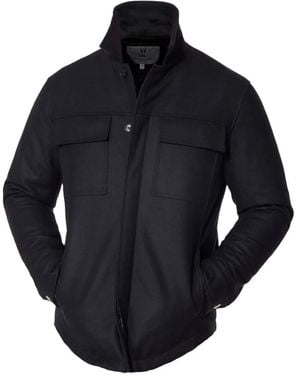 Norwegian Wool Flap-pocket Wool Jacket - Blue