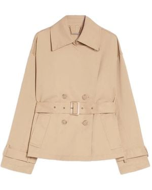 Pennyblack Double-Breasted Belted Trench Coat - Natural