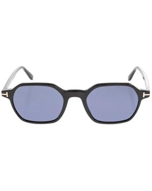 Tom Ford Joey Geometric-Frame Sunglasses - Blue