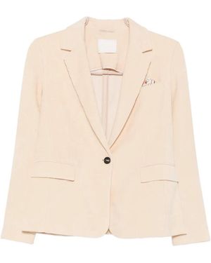 Circolo 1901 Corduroy-Effect Single-Breasted Jacket - Natural