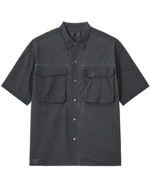 Izzue Camicia Con Tasche Con Patta - Grigio