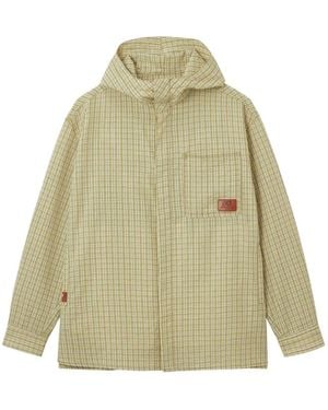 Chocoolate Hooded Checked Jacket - Green
