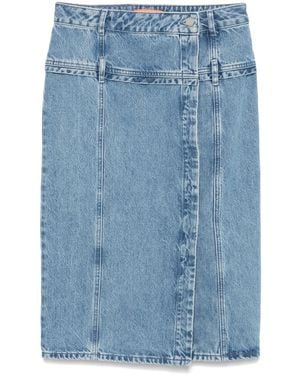 Stine Goya Denim Midi Skirt - Blue
