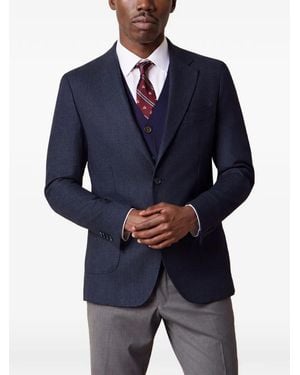 Brooks Brothers Slub-Texture Blazer - Blue
