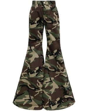 Vetements カモフラージュ フレアパンツ - ブラック