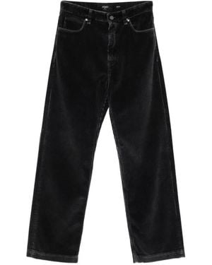 Fendi Corduroy Straight-Leg Trousers - Black