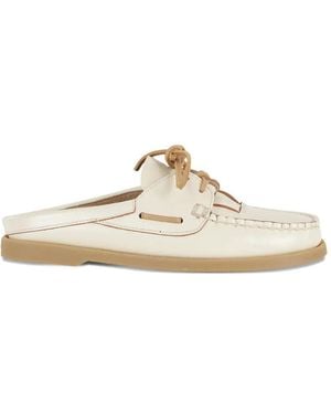 Hereu Slip-On Leather Mules - White