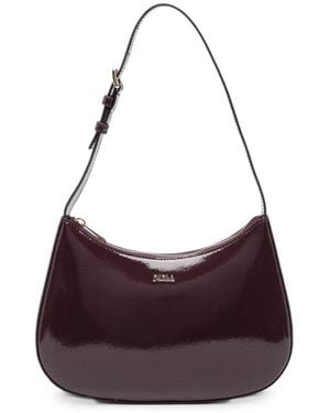 Furla Leather Shoulder Bag - Purple