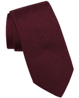 Elizabetta Chianti Silk Grenadine Tie - Red