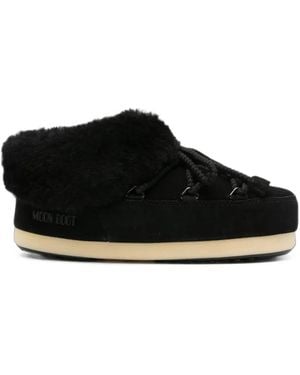 Moon Boot Logo-Detail Boots - Black