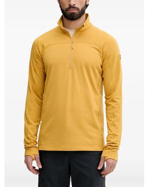 Fjallraven Abisko Lite Half-Zip Ribbed-Knit Jumper - Yellow