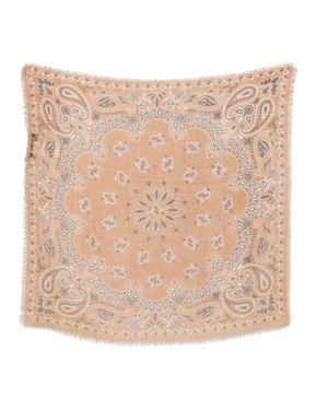 SGOMBERO CANTINE Luna Schal Mit Paisley-Print Und Fransen - Natur