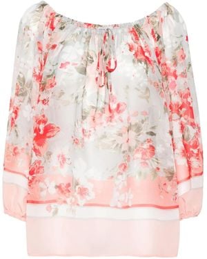 ERMANNO FIRENZE Floral-Print Crepe Blouse - Pink