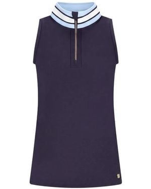 HOUSE OF GRAVITY Club Striped Sleeveless Top - Blue