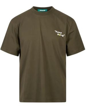 Barrow Keep Going Bear-Print T-Shirt - Green