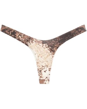 Frankie's Bikinis Full Moon Reversible Bikini Bottom - Natural