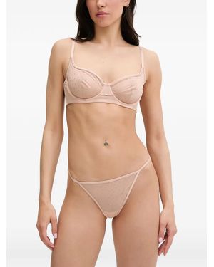 Guess Isa Mesh Balconette Bra - Natural