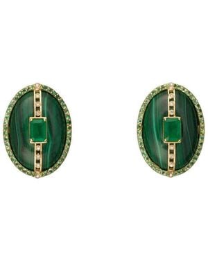 DENISE CASSOU 18K Multi-Stone Earrings - Green