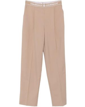 CASABLANCA Logo-Waistband Pants - White
