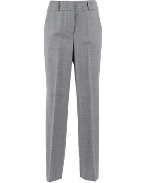 Peserico Wool Trousers - Grey