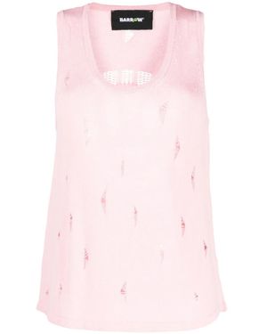 Barrow Distressed-Effect Sleeveless Top - Pink