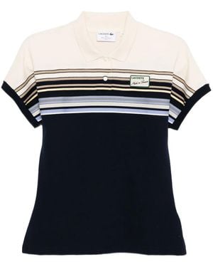Lacoste Striped Polo Shirt - Black