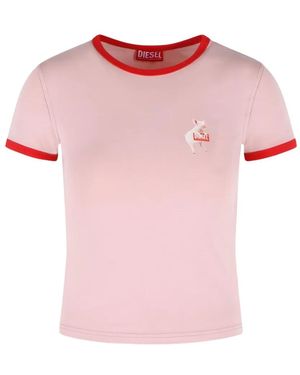 DIESEL 'T-Uncuties-Long-S12' T-Shirt - Pink