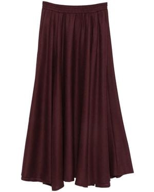 Ermanno Scervino Side-Slit Flared Maxi Skirt - Purple