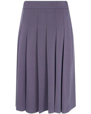DR. HOPE Classic Pleated Skirt - Purple