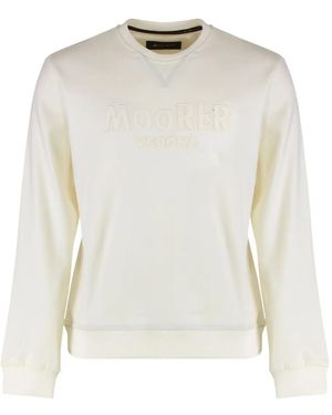 Moorer Ribbed-Knit Wool Sweater - White