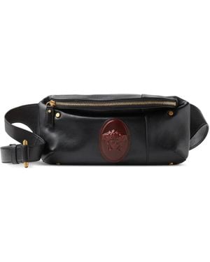 Versace Petit Sac Banane Lou En Cuir Nappa - Noir