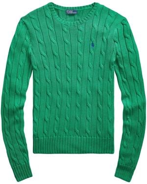 Polo Ralph Lauren Cable-Knit Cotton Sweatshirt - Green