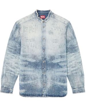 DIESEL Hemd Mit Mandarinkragen - Blau
