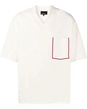 3.1 Phillip Lim Contrast-Trim T-Shirt - Natural