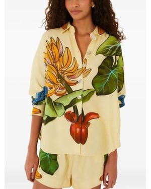 FARM Rio Banana Grapes Button-Up Shirt - Green