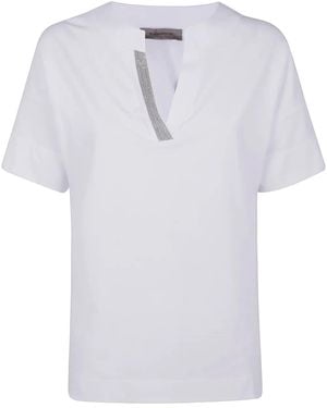 D.exterior Jersey Polo Top - White