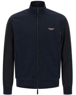 BOSS X Aston Martin Sweatshirt With Wing Detail - Blue