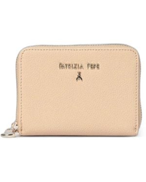 Patrizia Pepe Grained Leather Wallet - Natural
