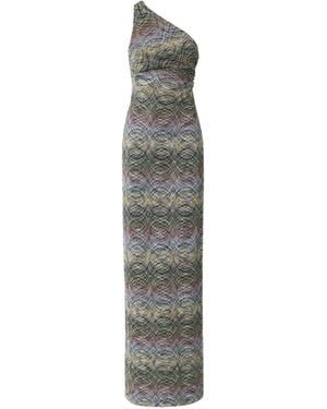 Missoni Einschultriges Strickkleid - Weiß