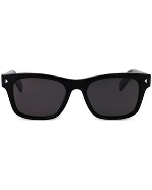 Prada A17S Sonnenbrille Mit Eckigem Gestell - Schwarz