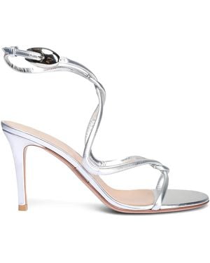 Gianvito Rossi Jungle Mamba Twisted Strap Sandals - Metallic