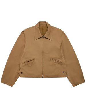 SALON C. LUNDMAN Sculptural Zip-Up Jacket - Natural