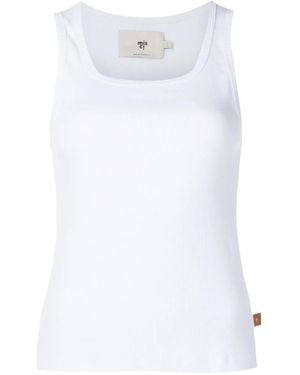 MISCI Ella Ribbed Tank Top - White