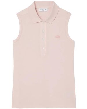 Lacoste L.12.D Sleeveless Polo Top - Pink